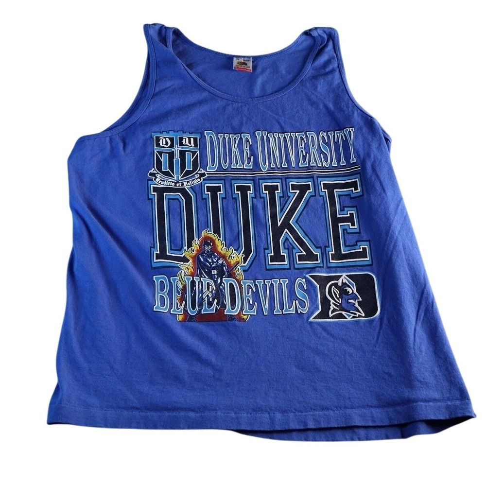 Vintage Duke Blue Devils Shirt Tank Top Mens XL NCAA Basketball Fruit of the Loo